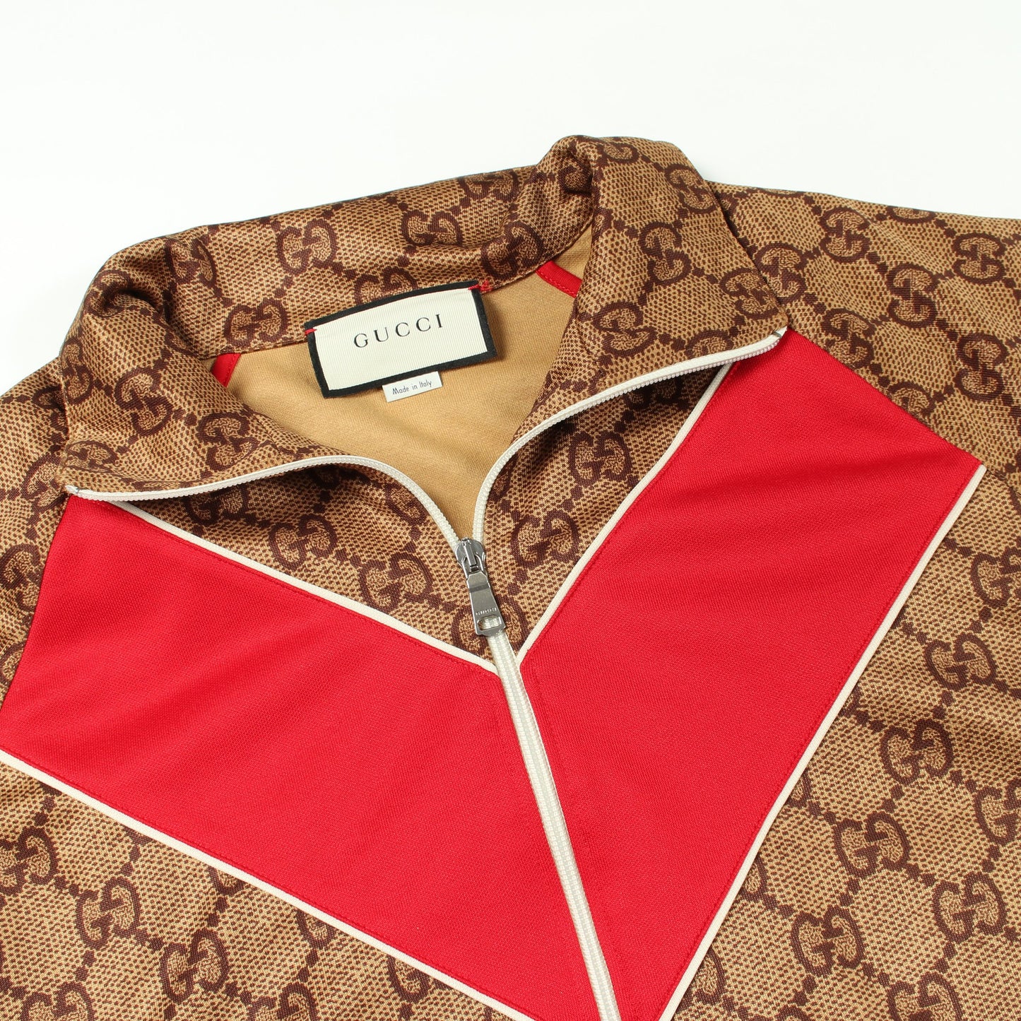 GGプリント テクニカルジャージ ジャケット コットン ベージュ グッチ アウター GUCCI