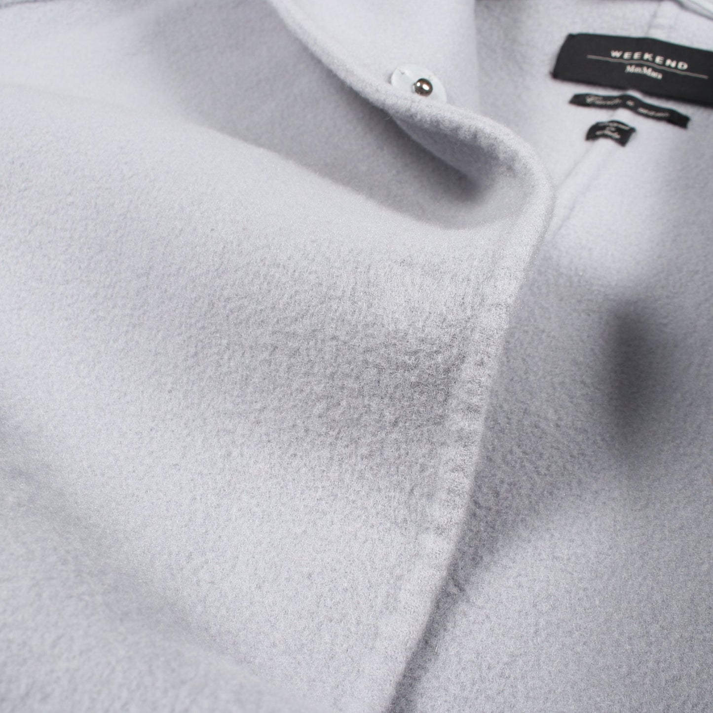 CUCITO A MANO フード付き コート ウール ブルーグレー マックスマーラウィークエンド アウター Max Mara Weekend