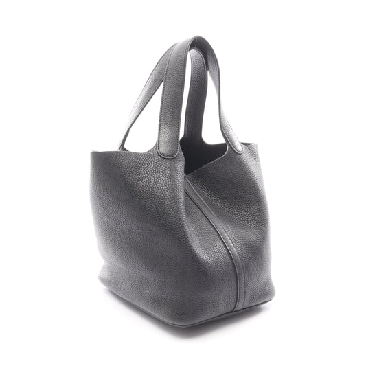 ピコタンロックMM ハンドバッグ トリヨンクレマンス ブラック シルバー金具 C刻印 エルメス