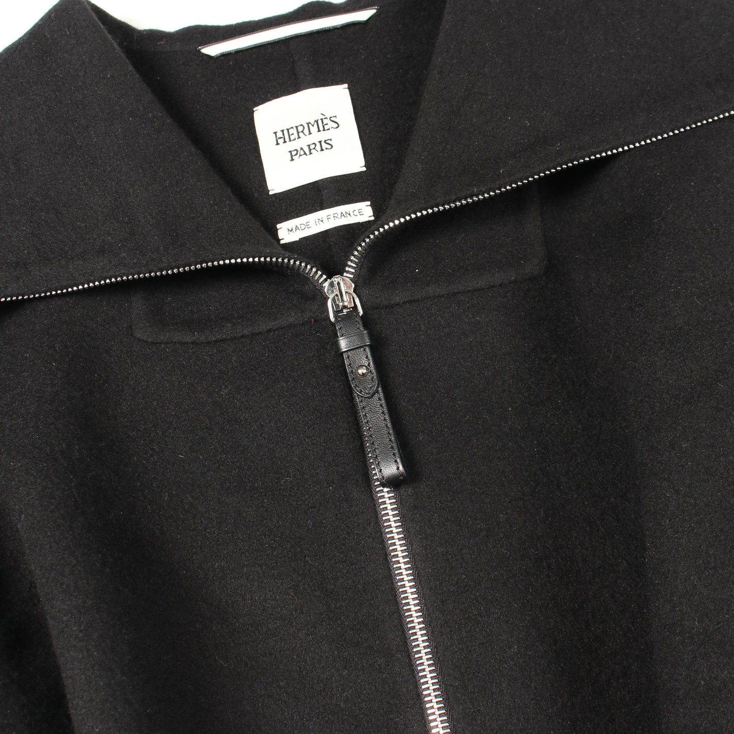 ジップアップ ロング ベスト カシミヤ ブラック エルメス トップス HERMES