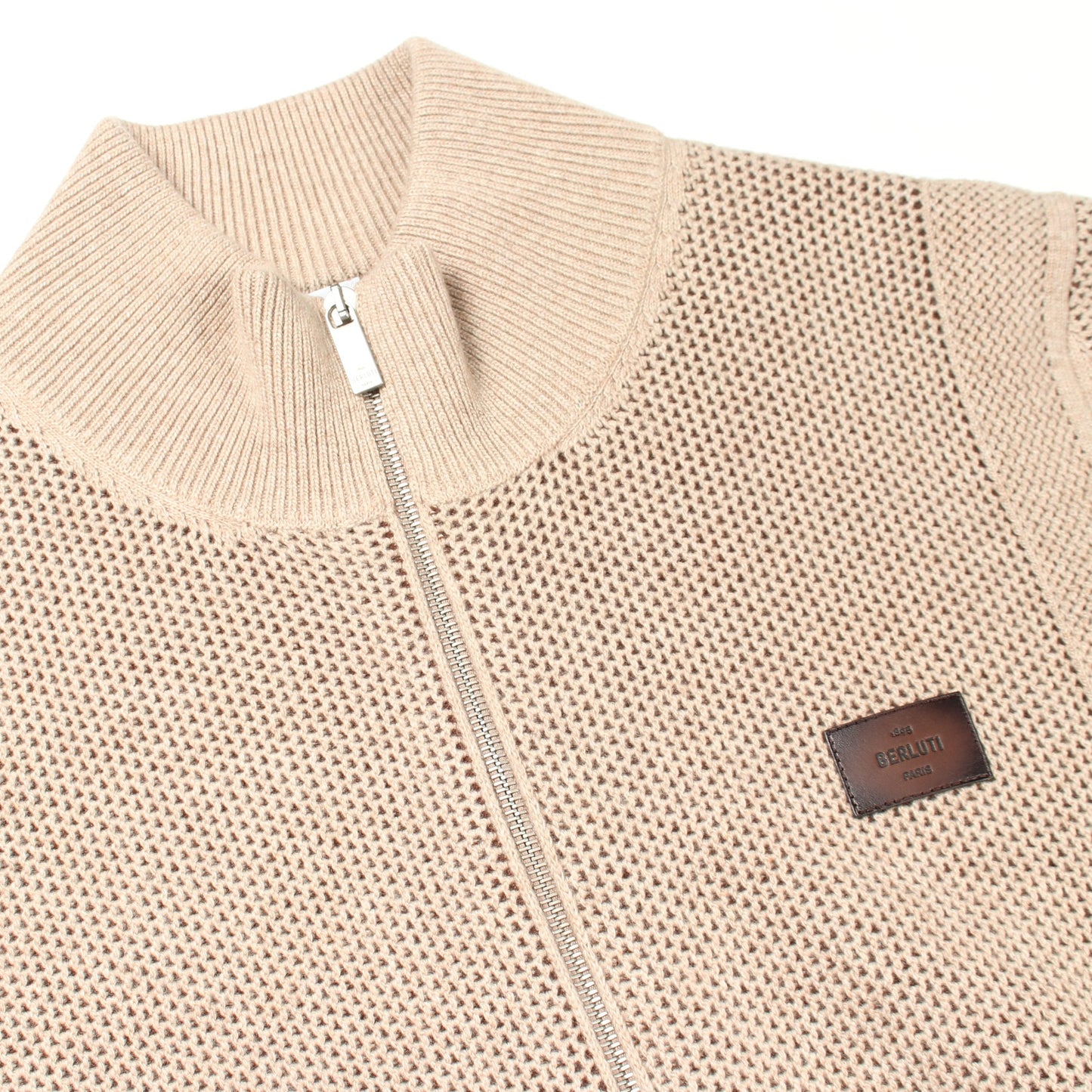 ジップアップ ニット ジャケット ウール カシミヤ ベージュ ベルルッティ アウター Berluti
