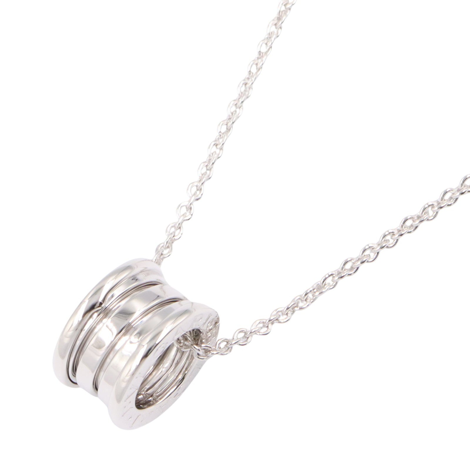 ブルガリ　ペンダントトップ　ビーゼロワン　B-zero1 K18WG ネックレス BVLGARI（ブルガリ） ペンダントネックレス K18WG パヴェダイヤ0.87ct