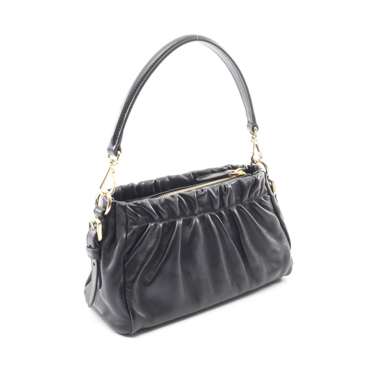 NAPPA 2WAY ハンドバッグ レザー ブラック プラダ