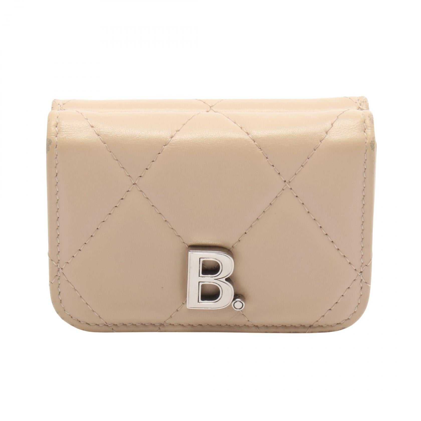 新品 バレンシアガ 三つ折り財布 ペーパーミニウォレット レザー ベージュ BALENCIAGA(バレンシアガ) ペーパーミニウォレット 3つ折り財布 391446