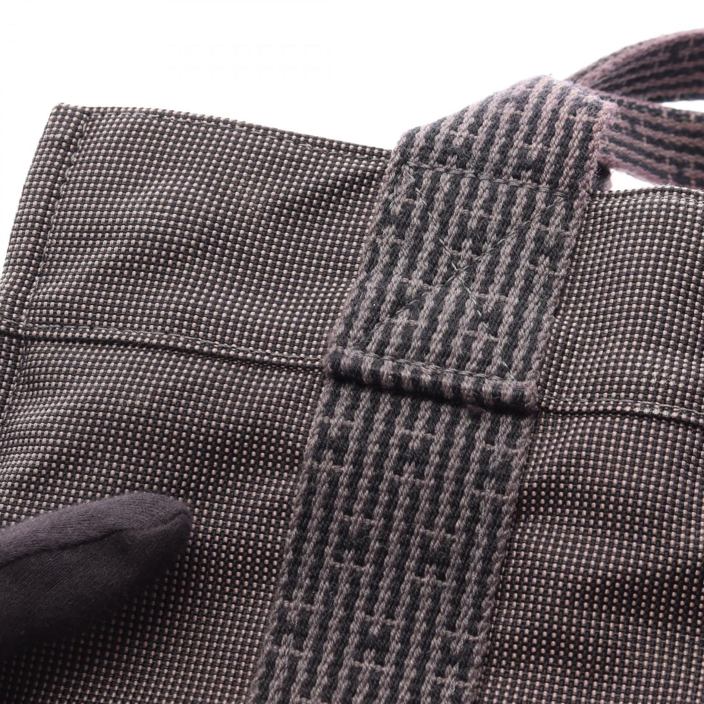 エールラインPM ハンドバッグ トートバッグ ナイロンキャンバス ダークグレー シルバー金具 エルメス バッグ HERMES