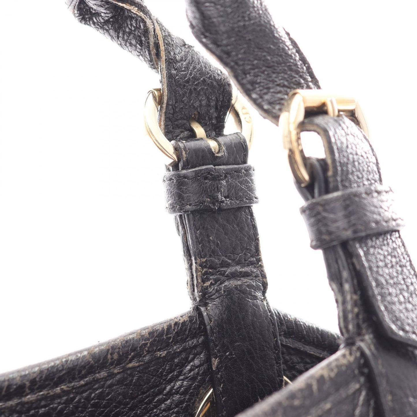 カナージュ ハンドバッグ トートバッグ レザー ブラック クリスチャンディオール バッグ Christian Dior