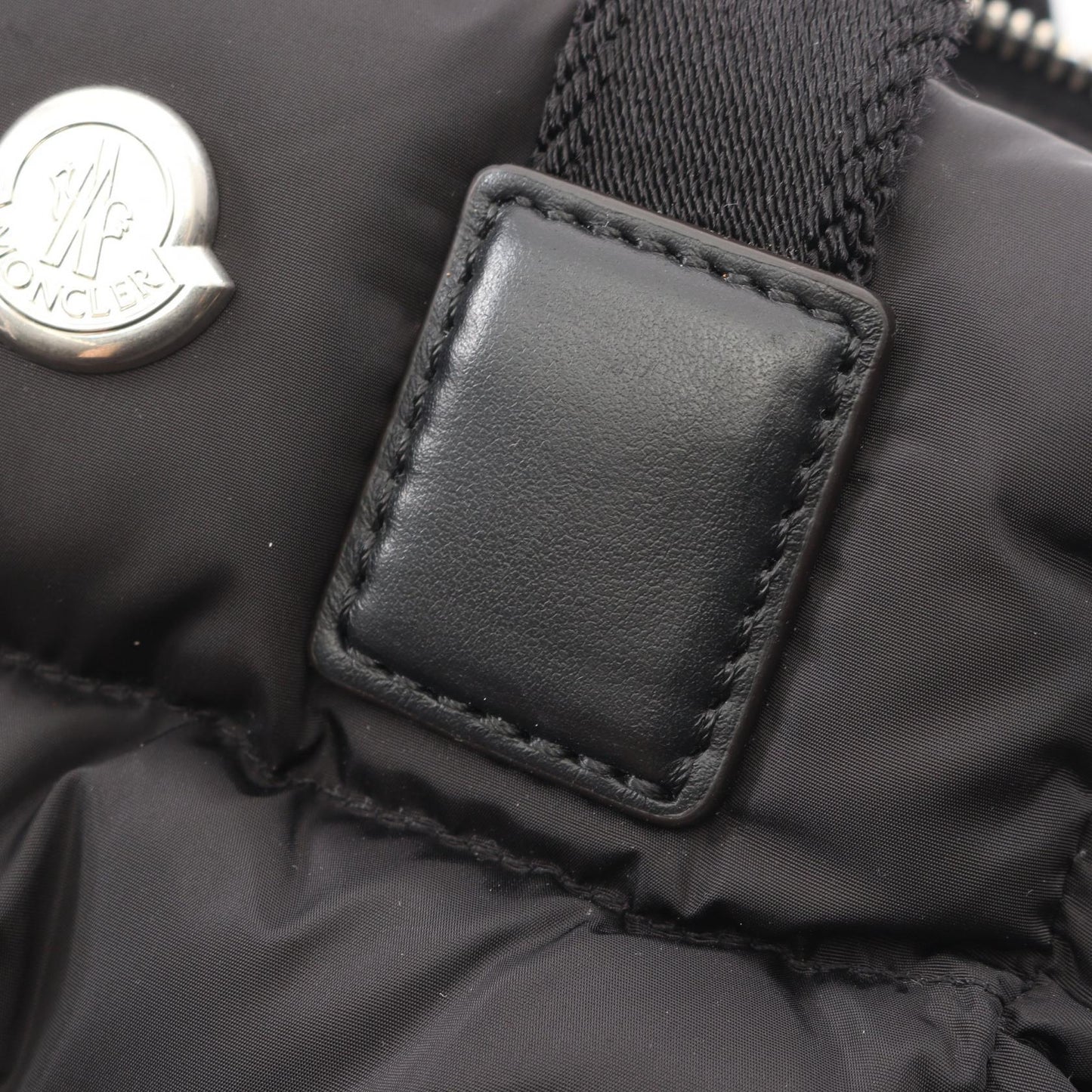 MICRO CARADOC 2WAY ハンドバッグ ナイロン レザー ブラック モンクレール バッグ MONCLER