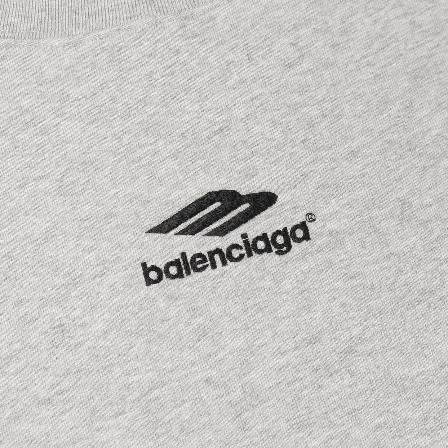 ロゴ刺繍 スウェットシャツ コットン グレー バレンシアガ トップス BALENCIAGA