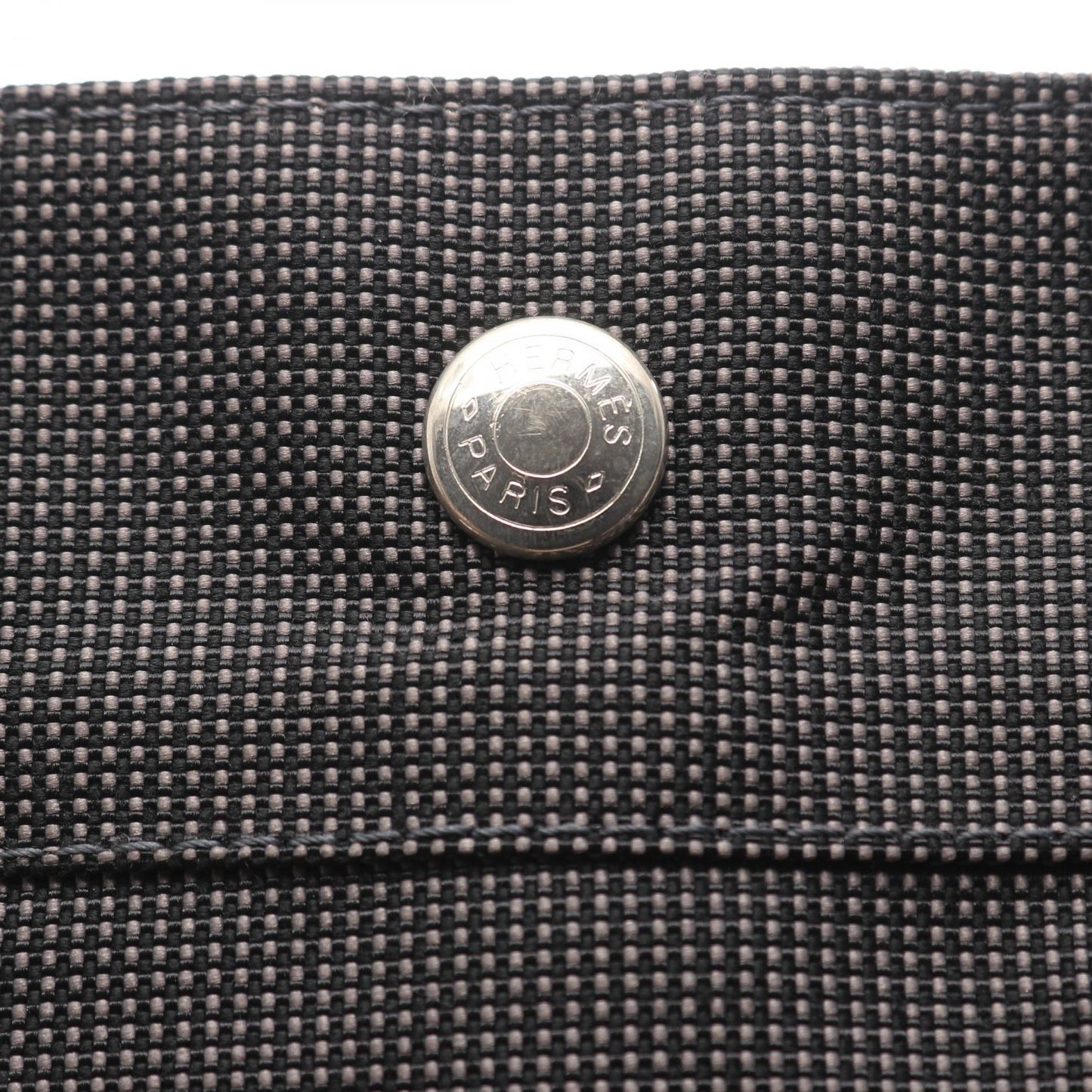 エールラインMM ハンドバッグ トートバッグ ナイロンキャンバス ダークグレー シルバー金具 エルメス バッグ HERMES