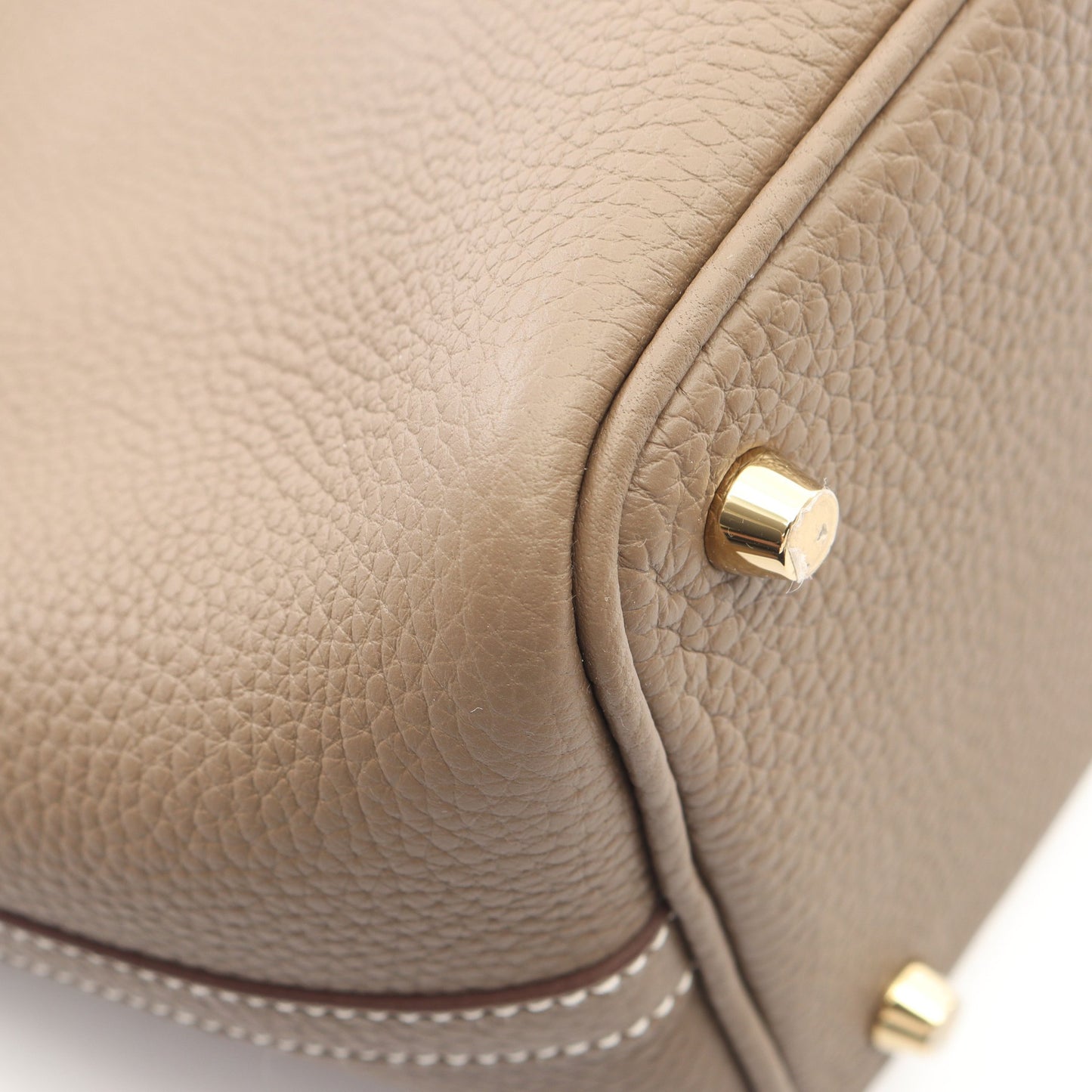 ピコタンロックPM エトゥープ ハンドバッグ トリヨンクレマンス グレーベージュ ゴールド金具 K刻印 エルメス バッグ HERMES