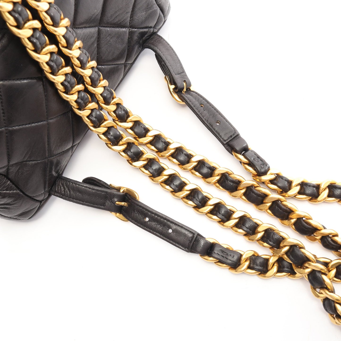 マトラッセ バックパック リュックサック ラムスキン ブラック ゴールド金具 シャネル バッグ CHANEL