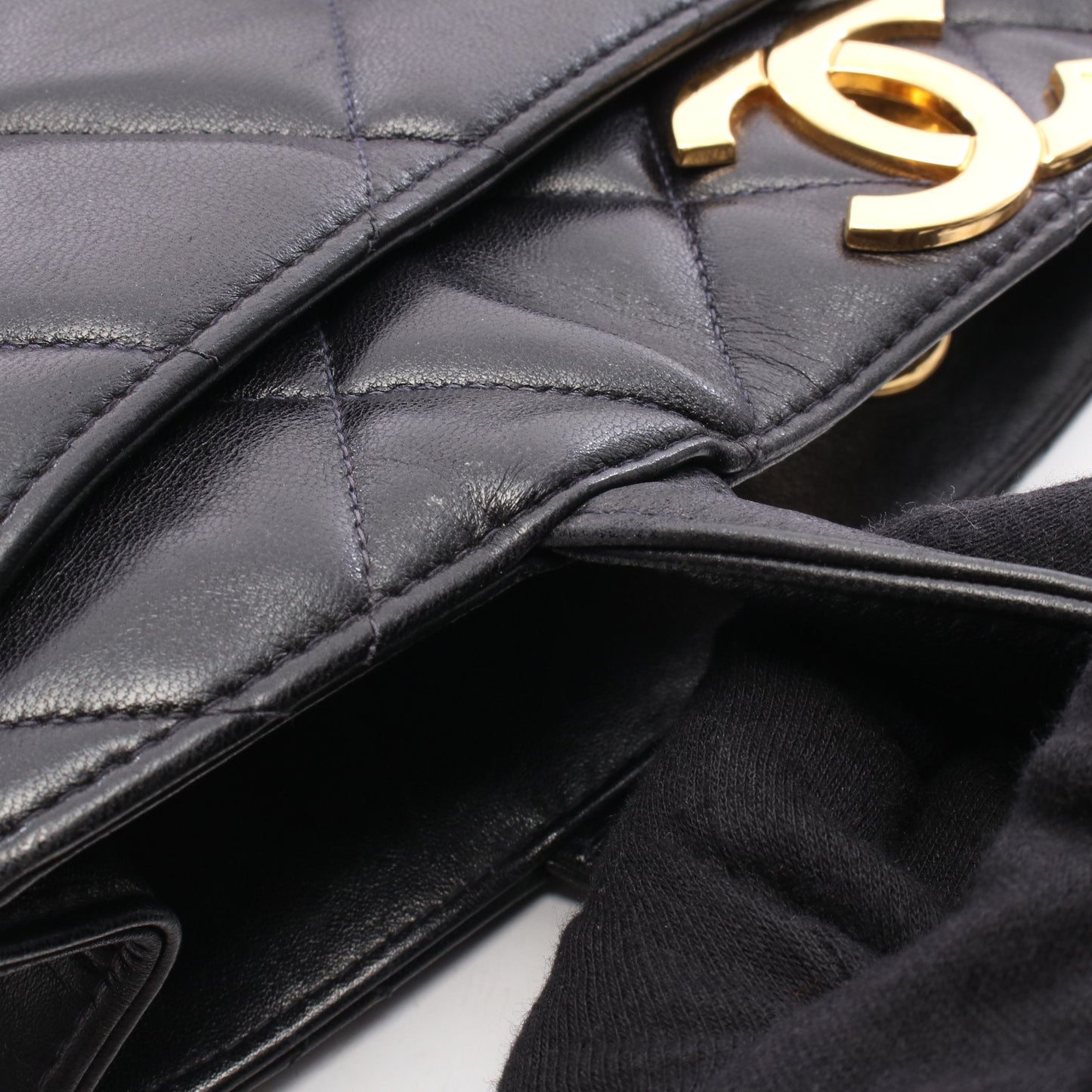 マトラッセ ターンロック ハンドバッグ トートバッグ ラムスキン ダークネイビー ゴールド金具 シャネル バッグ CHANEL