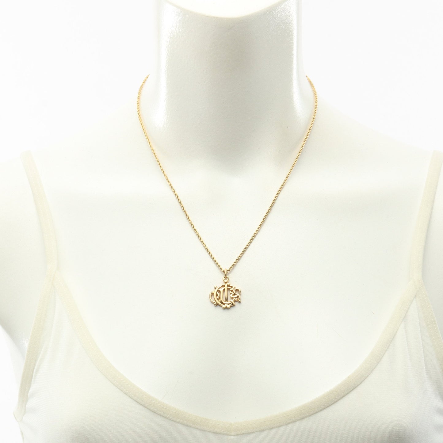 エンブレムロゴ ネックレス GP ゴールド クリスチャンディオール アクセサリー Christian Dior