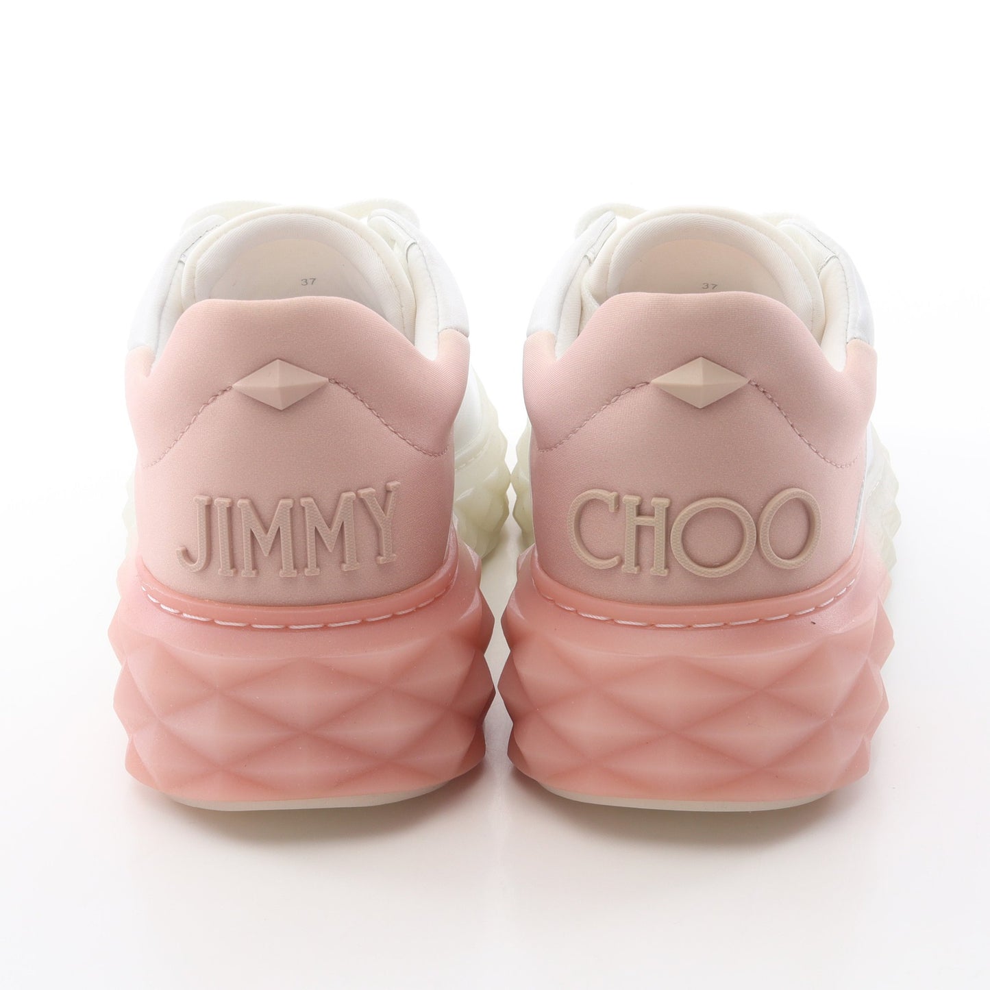 DIAMOND MAXI スニーカー レザー ホワイト ライトピンク ジミーチュウ シューズ JIMMY CHOO