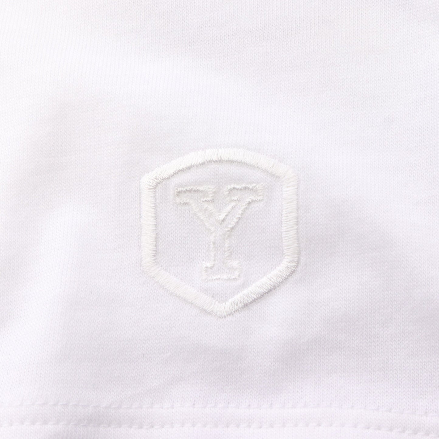 ロゴ刺繍 半袖Tシャツ コットン ホワイト サンローランパリ