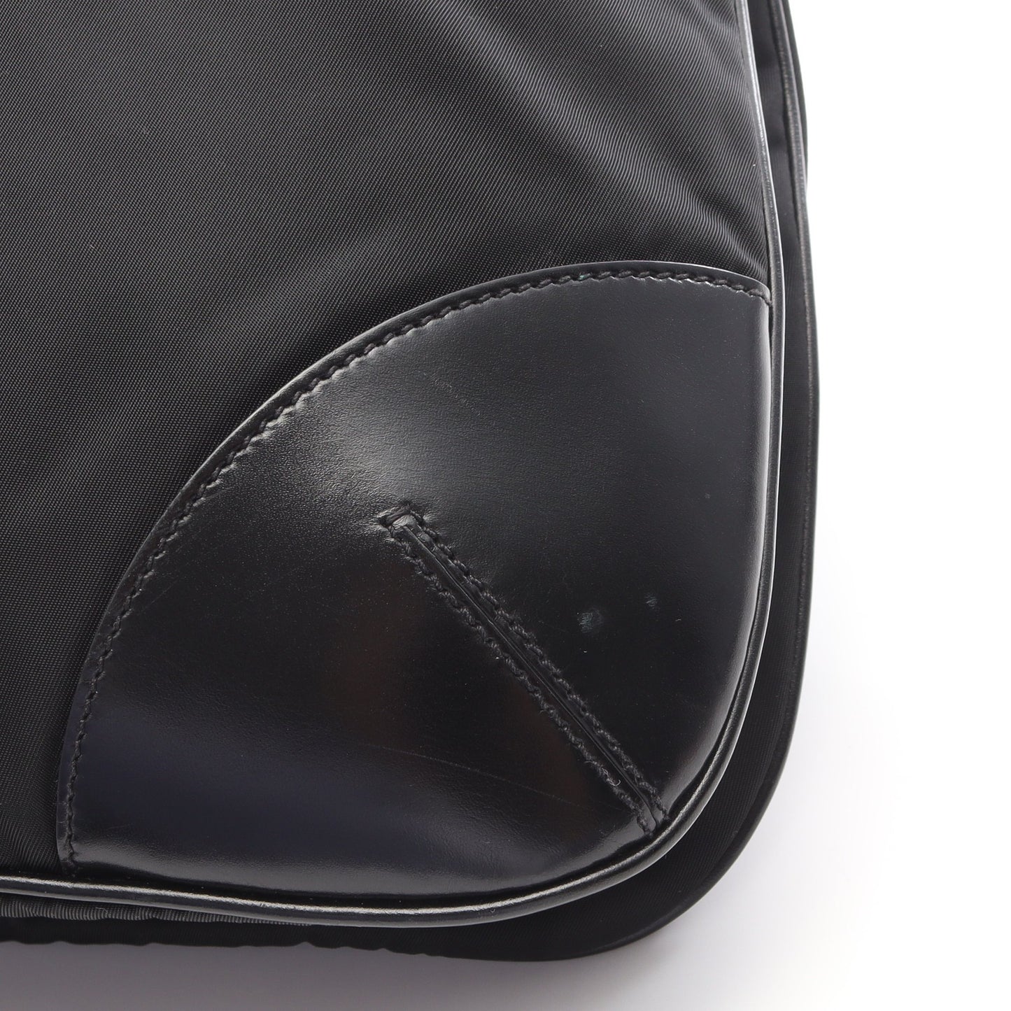 TESSUTO LIGHT ショルダーバッグ ナイロン レザー ブラック プラダ バッグ PRADA