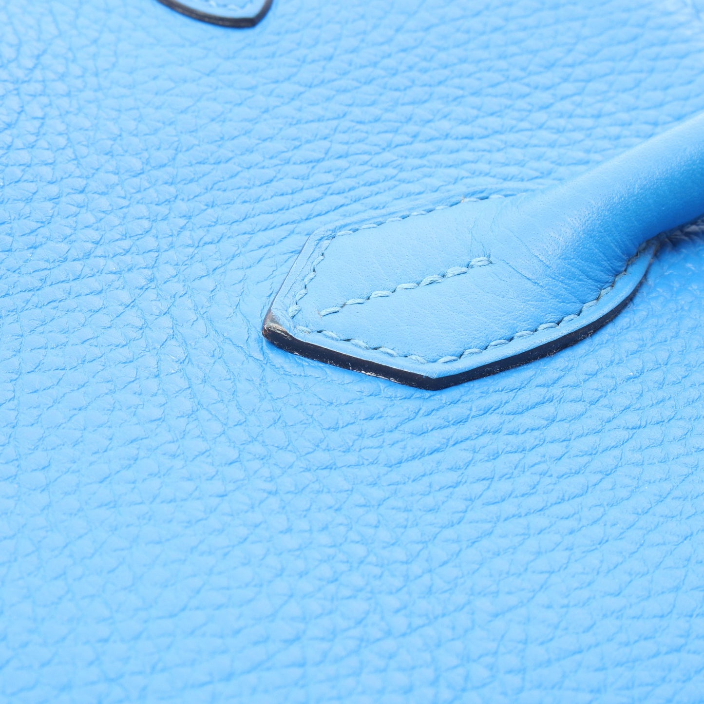 バーキン35 ブルーイドラ ハンドバッグ トリヨンクレマンス ブルー シルバー金具 □P刻印 エルメス バッグ HERMES