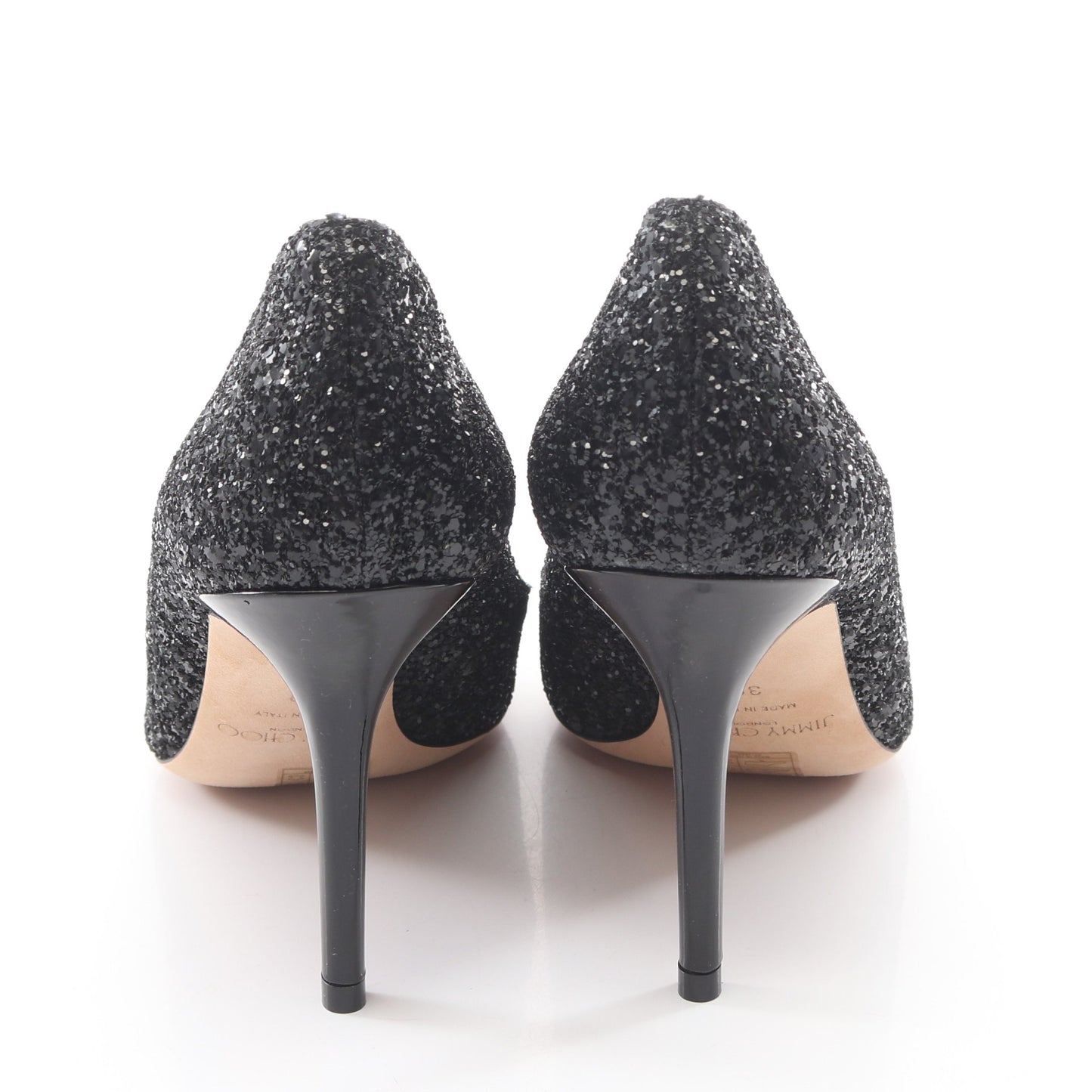 AGNES グリッター パンプス エナメルレザー ブラック ジミーチュウ シューズ JIMMY CHOO