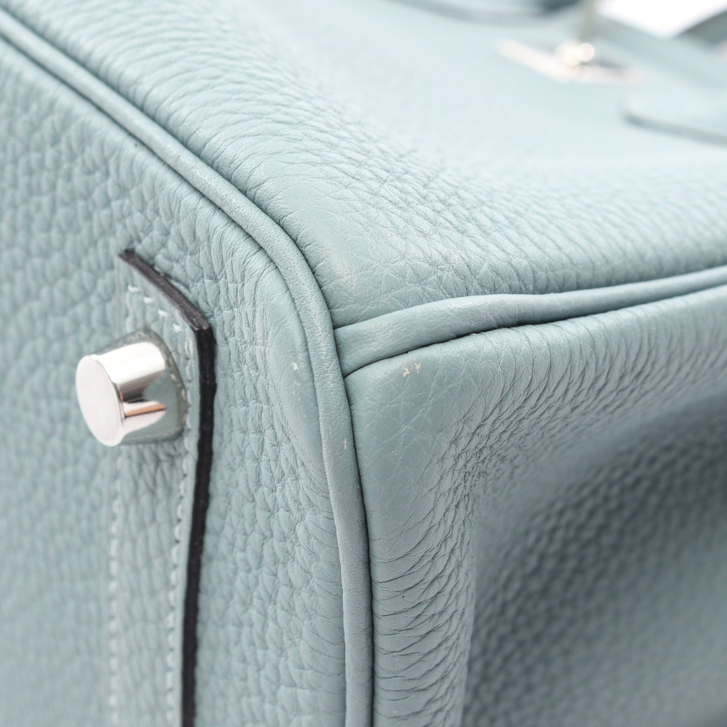 バーキン25 ハンドバッグ トゴ ライトブルー シルバー金具 Y刻印 エルメス バッグ HERMES