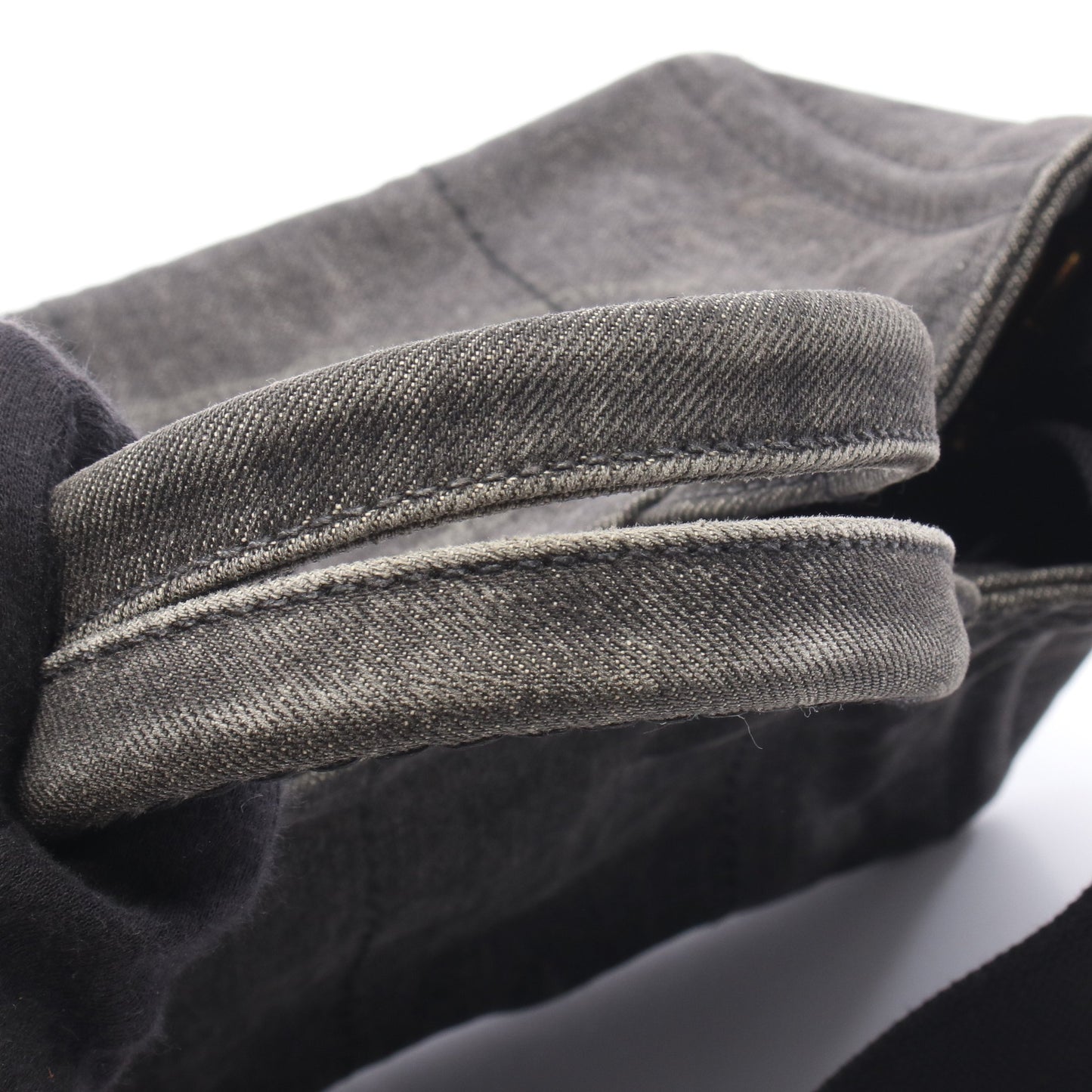 DENIM CANAPA カナパ 2WAY ハンドバッグ トートバッグ デニム ブラック プラダ バッグ PRADA