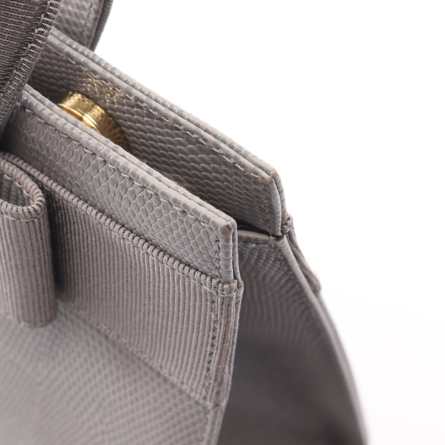 ヴァラリボン 2WAY ハンドバッグ レザー グレー サルヴァトーレフェラガモ バッグ Salvatore Ferragamo
