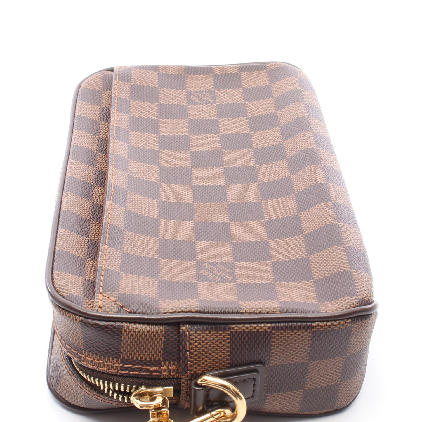 ポシェット サンポール ダミエエベヌ セカンドバッグ PVC レザー ブラウン ルイヴィトン バッグ LOUIS VUITTON