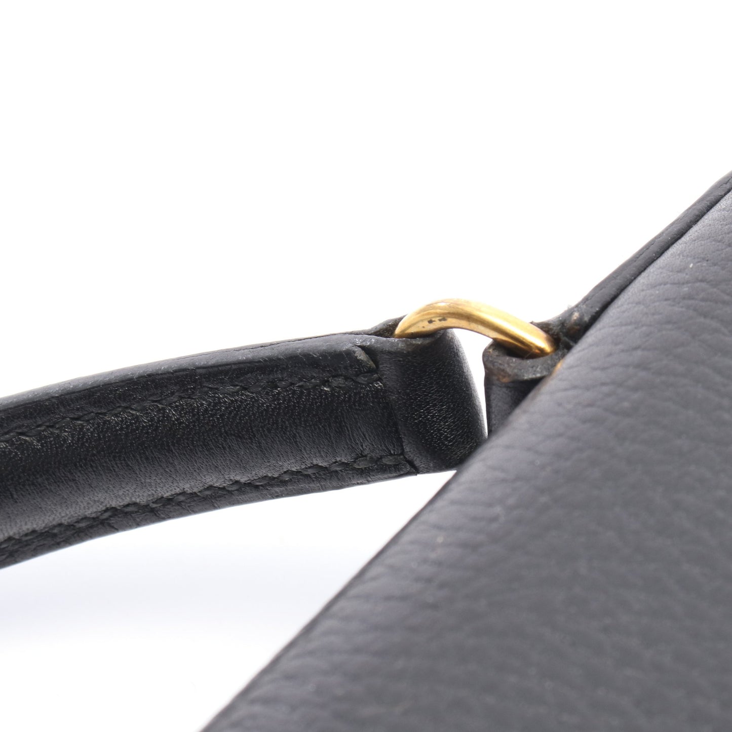ケリー32 内縫い 2WAY ハンドバッグ アルデンヌ ブラック ゴールド金具 ○U刻印 エルメス バッグ HERMES