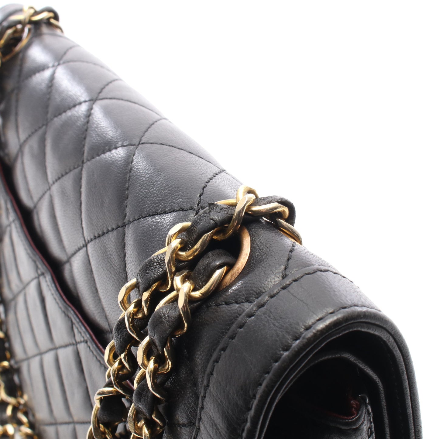 マトラッセ パリ限定 Wフラップ Wチェーンショルダーバッグ ラムスキン ブラック コンビ金具 シャネル バッグ CHANEL