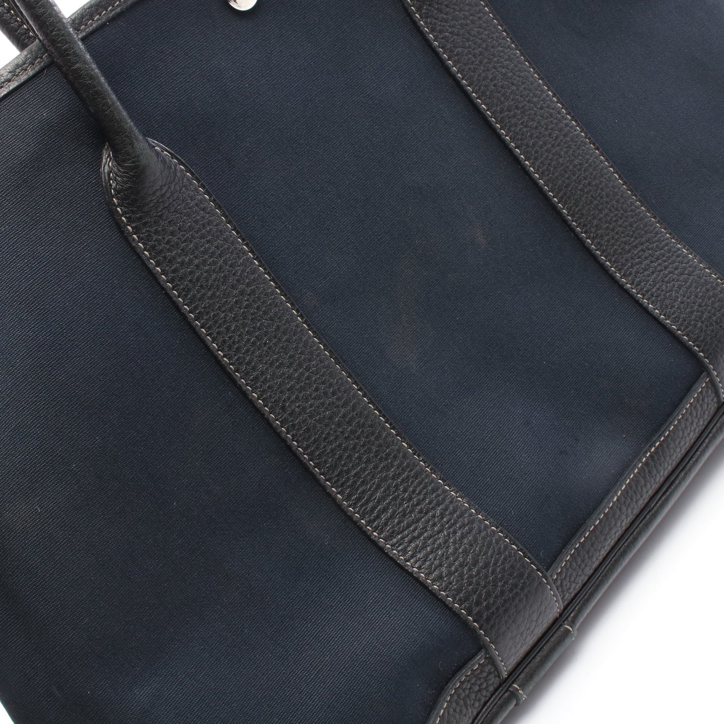 ガーデンパーティPM ハンドバッグ トートバッグ トワルオフィシエ レザー ブラック シルバー金具 □N刻印 エルメス バッグ HERMES