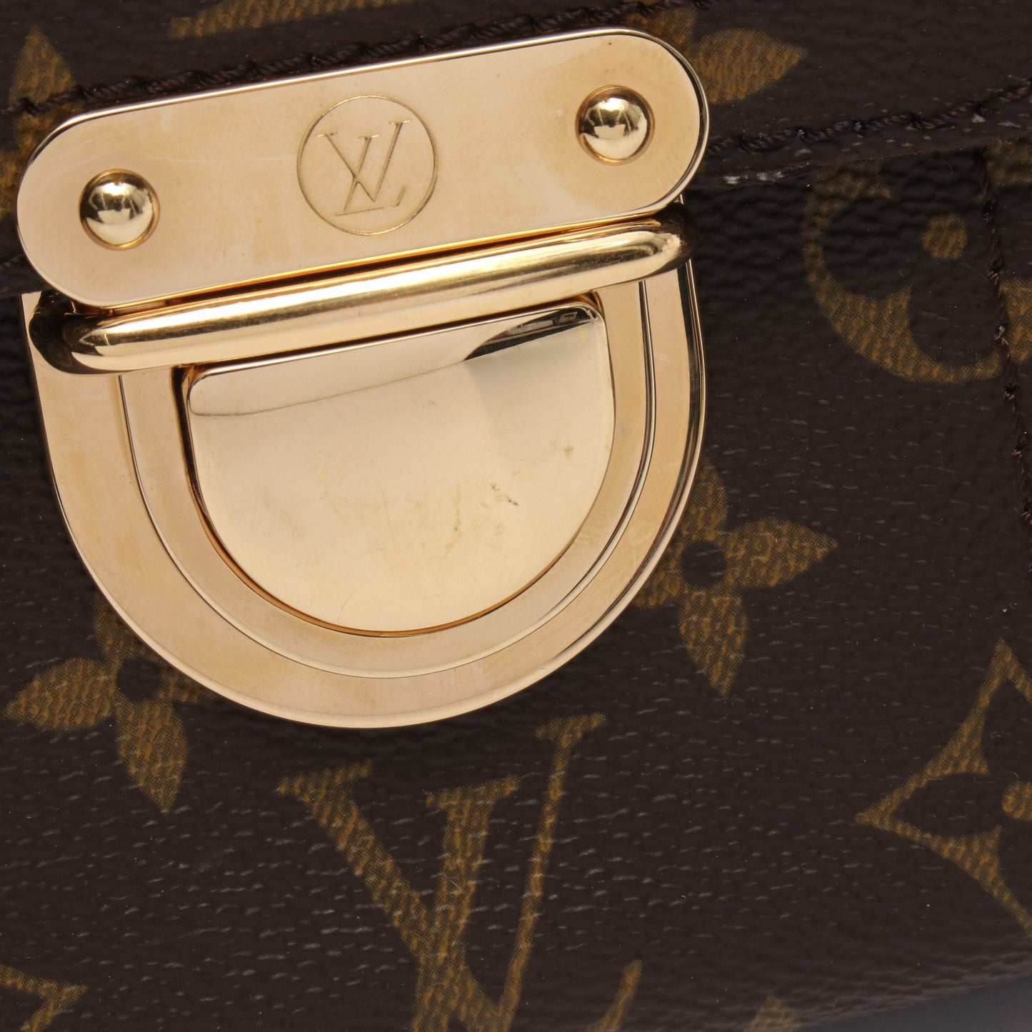 マンハッタンPM モノグラム ハンドバッグ PVC レザー ブラウン ルイヴィトン バッグ LOUIS VUITTON