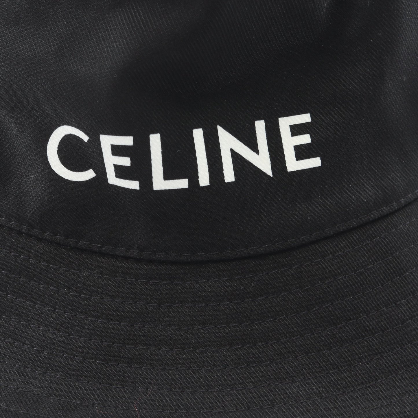 ロゴプリント バケット ハット コットン ブラック セリーヌ 財布・小物 CELINE