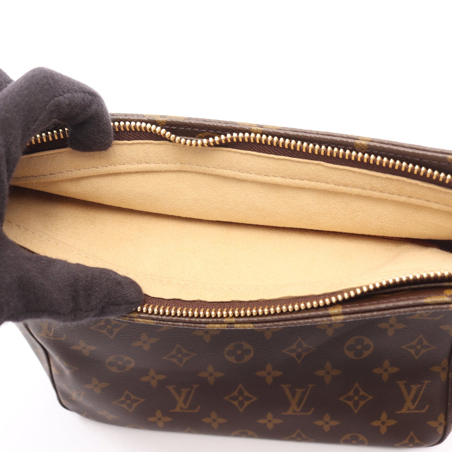ルーピングGM モノグラム ショルダーバッグ PVC レザー ブラウン ルイヴィトン バッグ LOUIS VUITTON