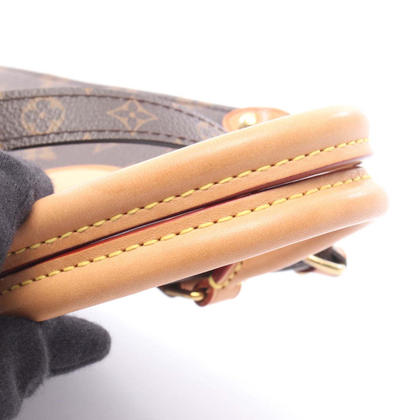 サックプラBB モノグラム 2WAY ハンドバッグ PVC レザー ブラウン ルイヴィトン バッグ LOUIS VUITTON