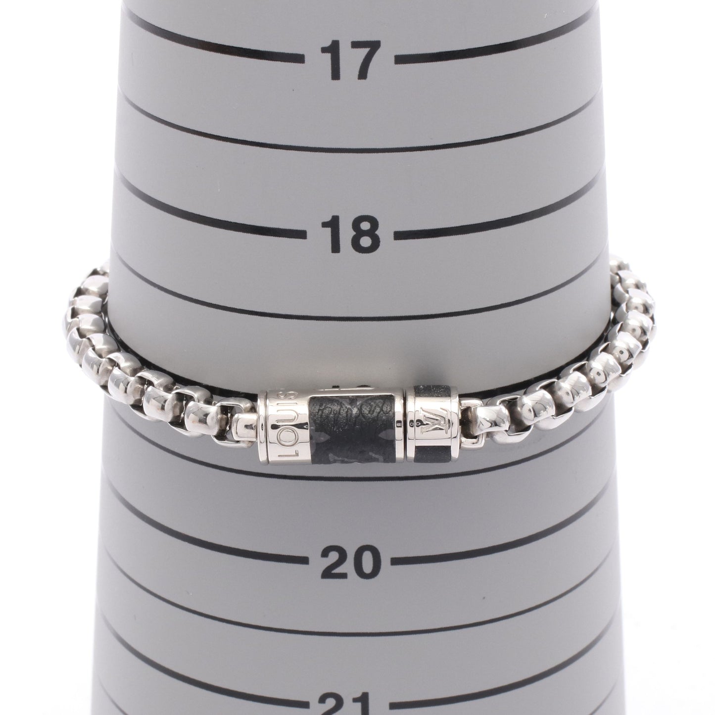 チェーンモノグラム ブレスレット PVC シルバー ブラック ルイヴィトン アクセサリー LOUIS VUITTON
