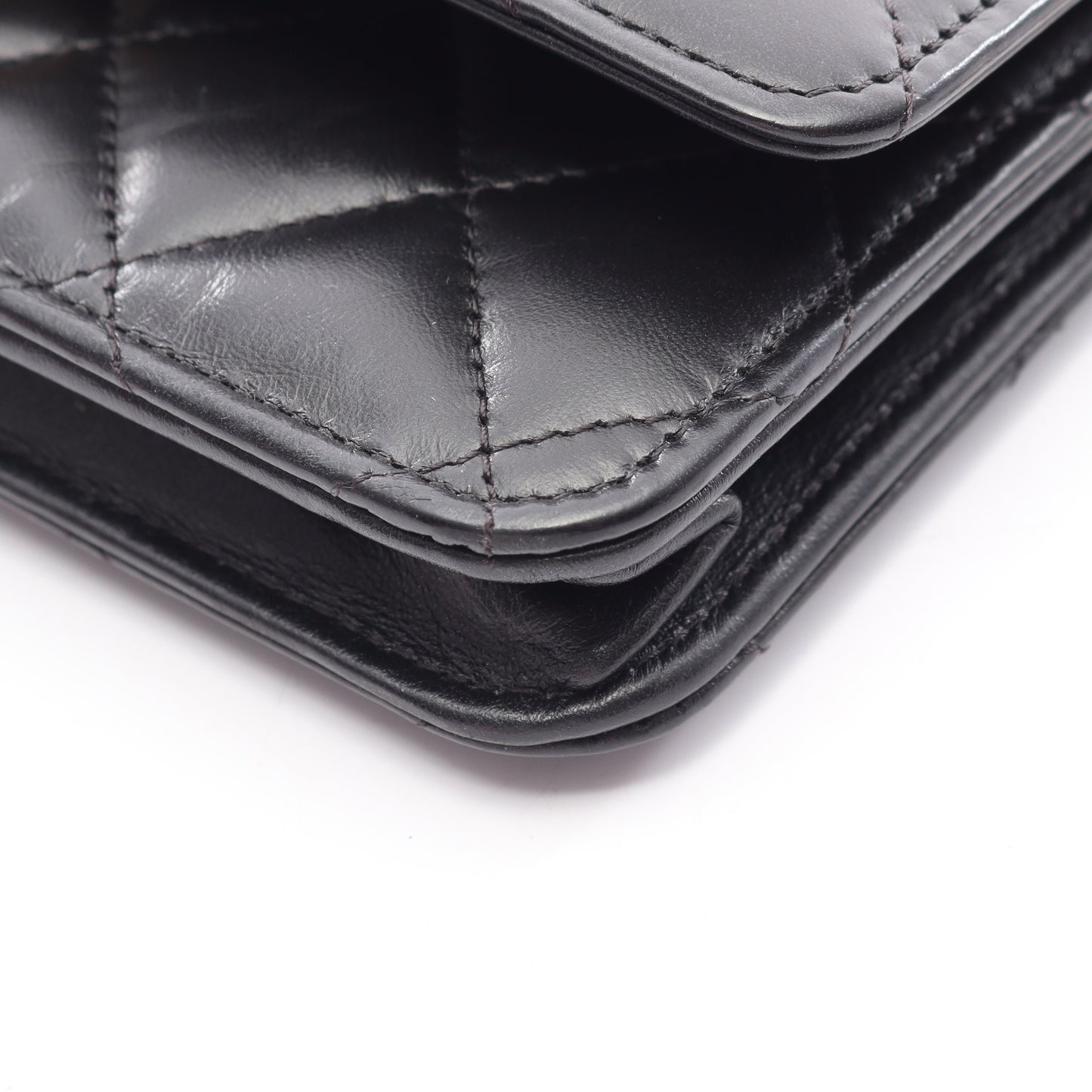 2.55 マトラッセ チェーンウォレット エイジドカーフスキン ブラック ゴールド金具 シャネル バッグ CHANEL