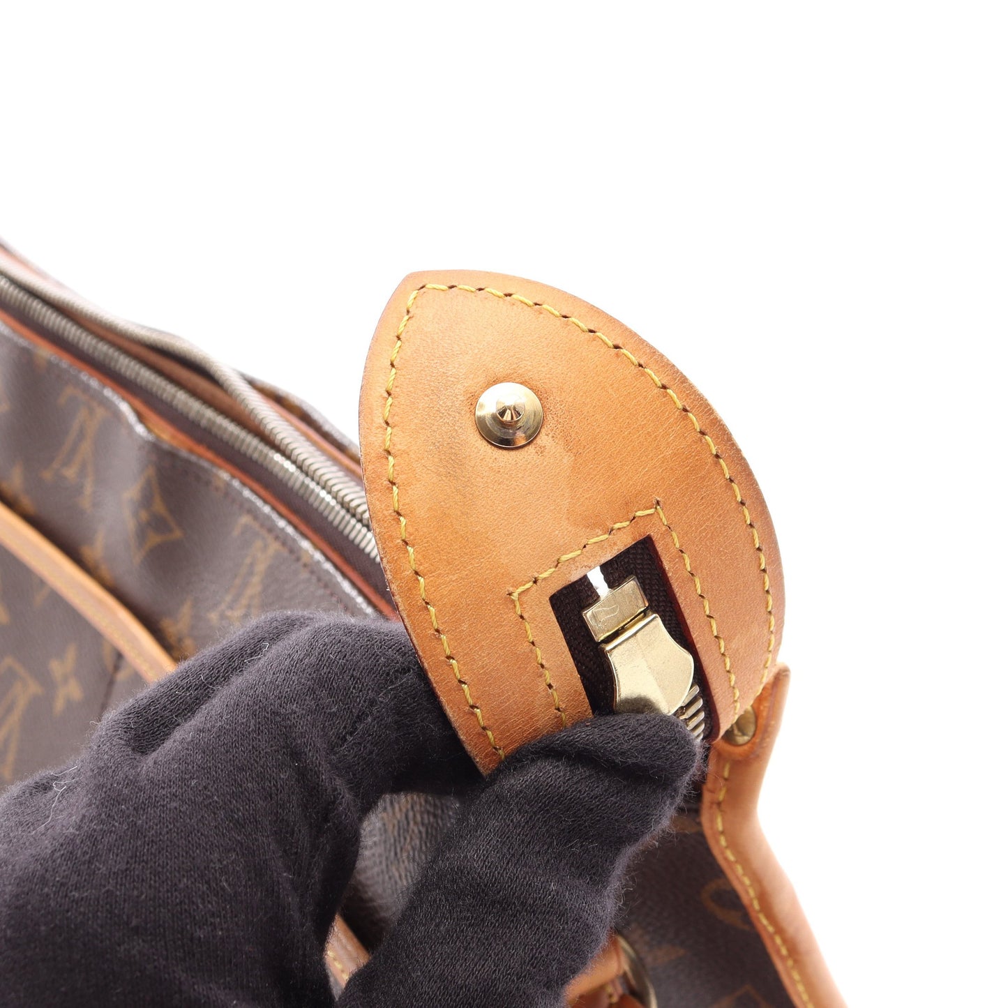 ポパンクール ロン モノグラム ショルダーバッグ PVC レザー ブラウン ルイヴィトン バッグ LOUIS VUITTON
