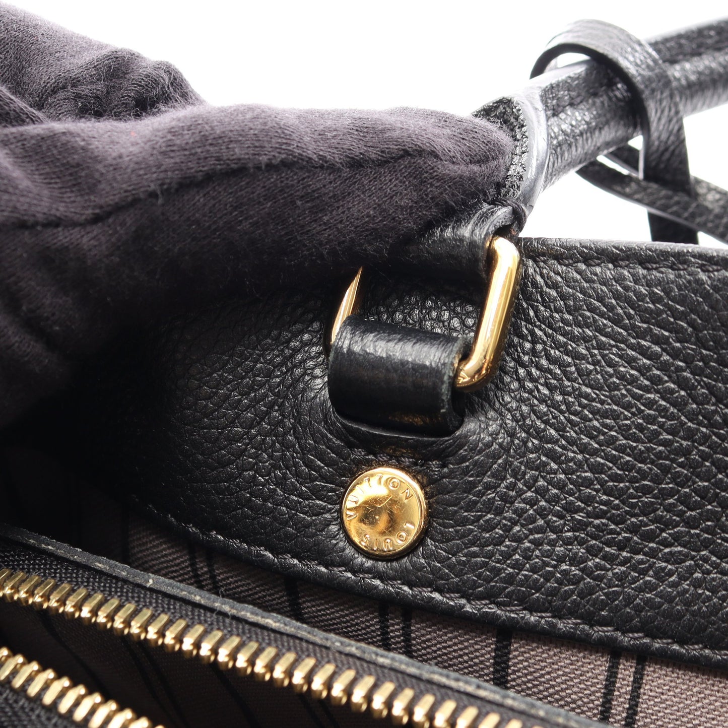 モンテーニュBB モノグラムアンプラント ノワール 2WAY ハンドバッグ レザー ブラック ルイヴィトン バッグ LOUIS VUITTON