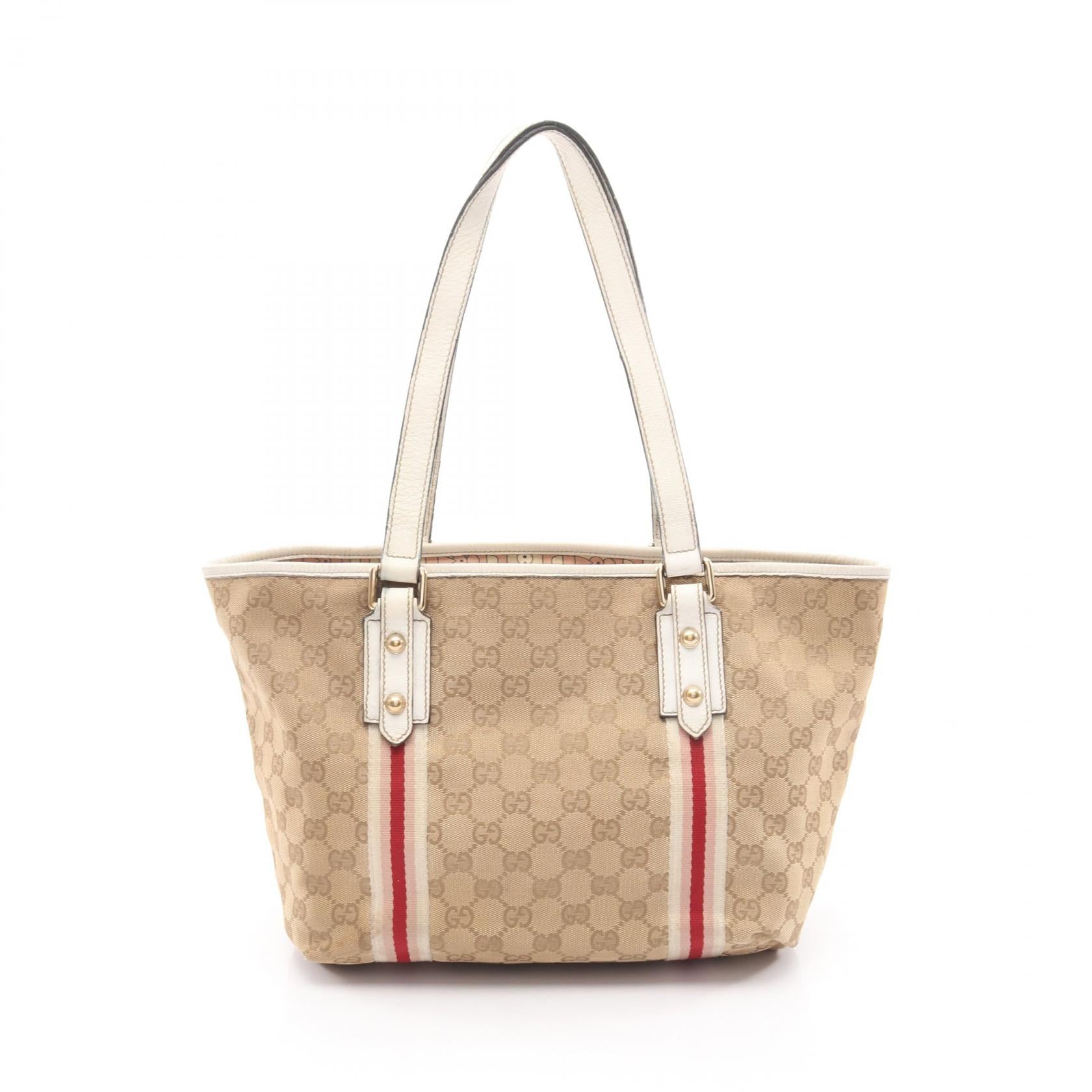 GUCCI グッチ GGキャンバス シェリーライン トートバッグ レディース