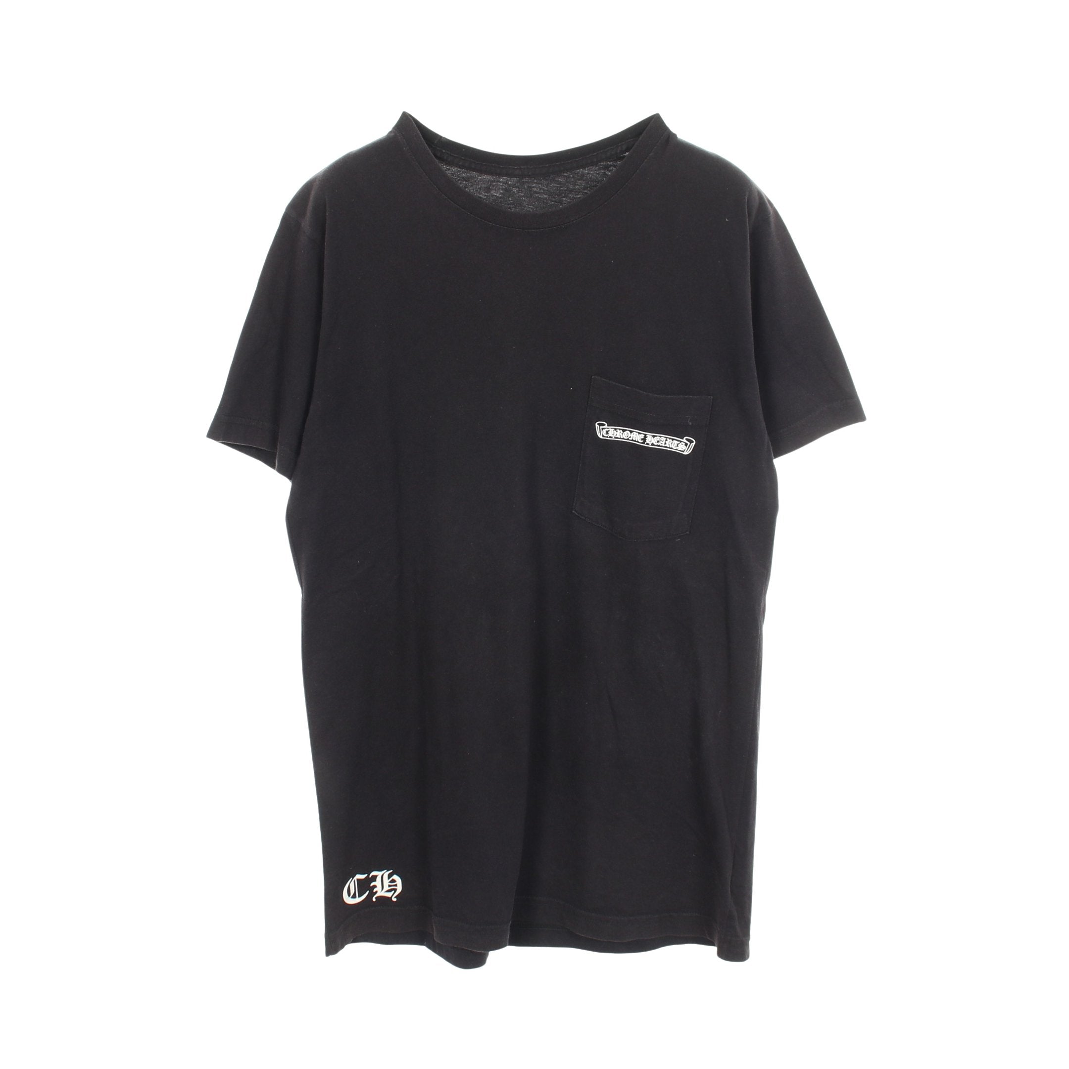 a*a様 CHROME HEARTS スクロールラベル　ポケット　キッズ　tシャ スクロールラベル ポケット付き 半袖Tシャツ コットン ブラック クロム