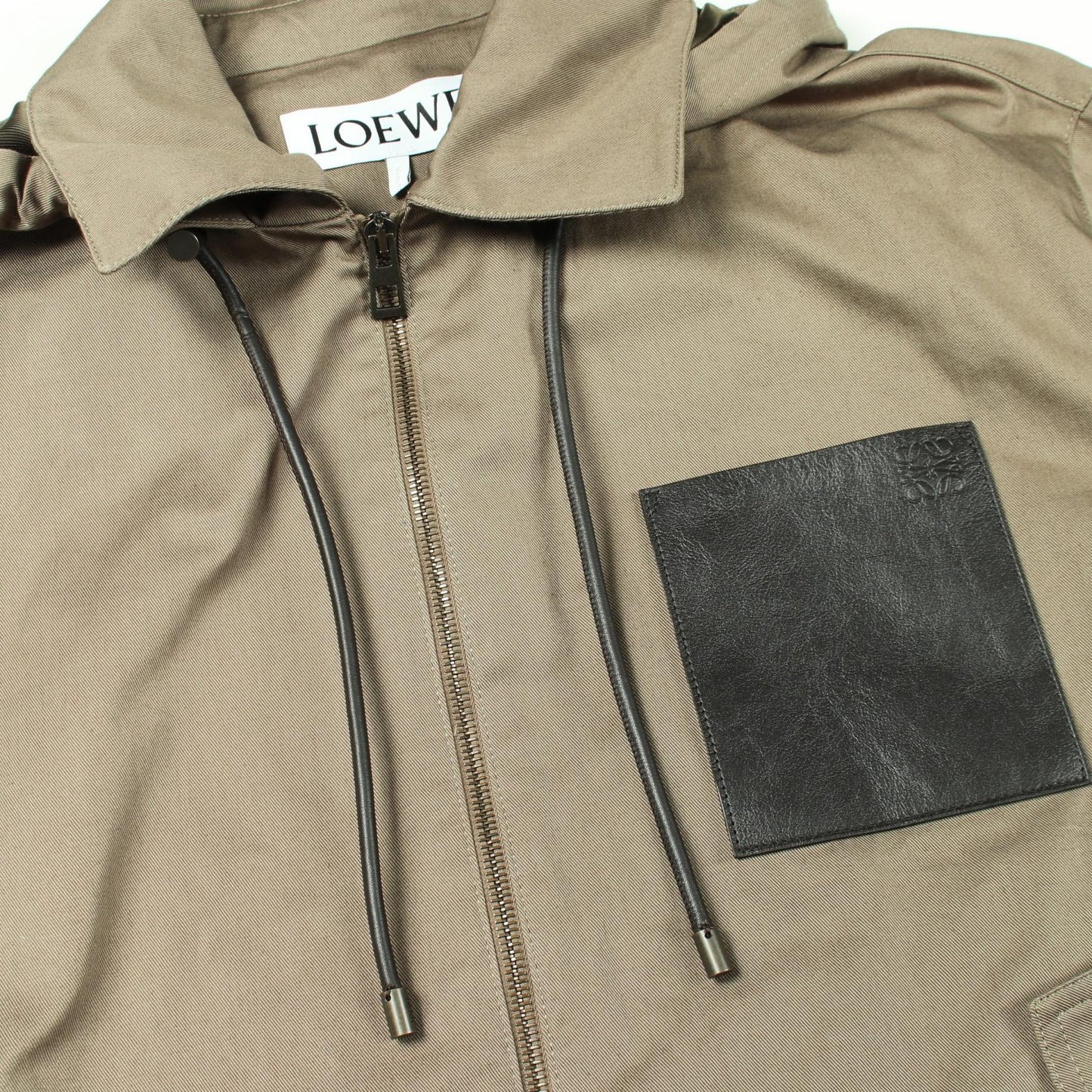 フーディジャケット ブルゾン コットン カーキグリーン ロエベ アウター LOEWE