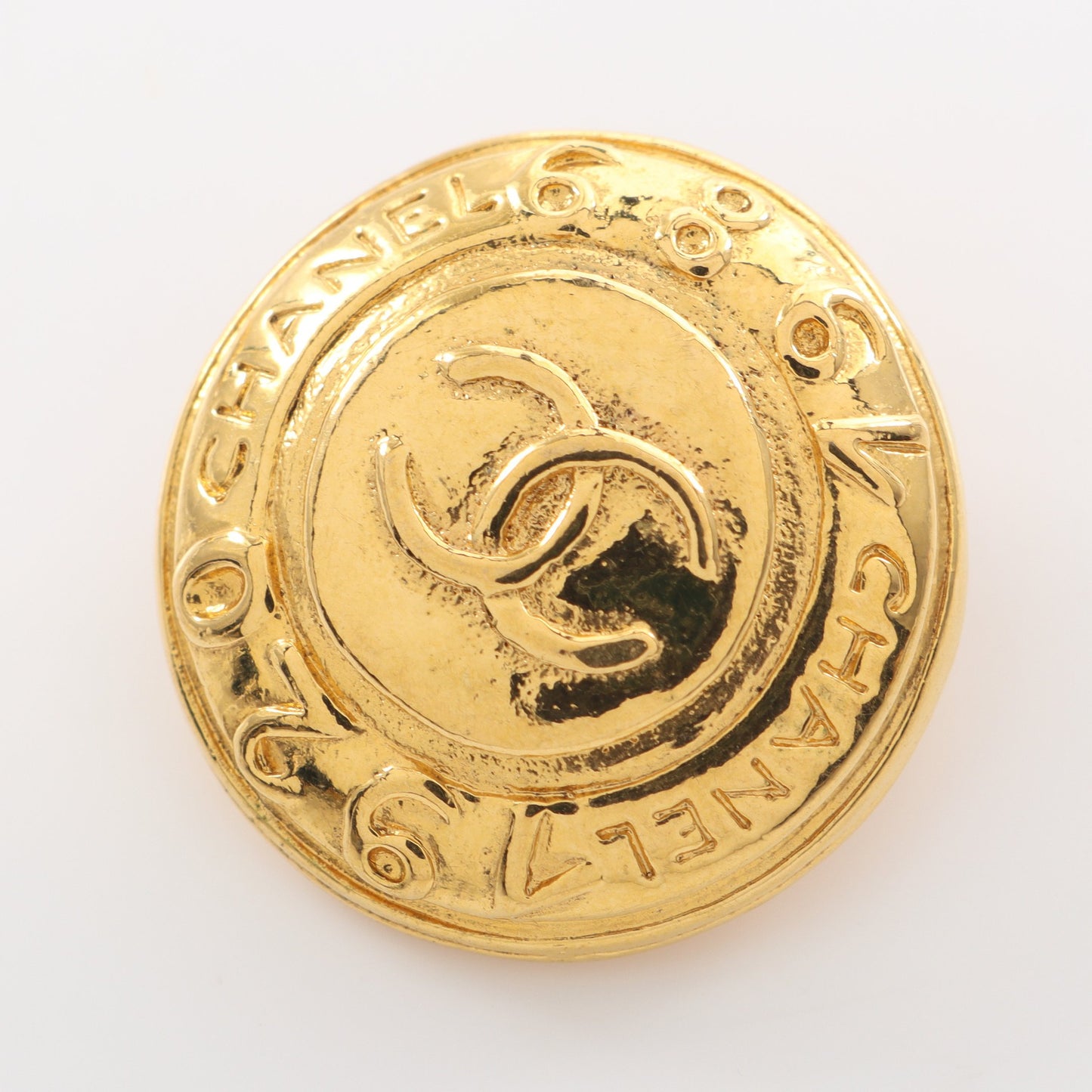 ココマーク ラウンド イヤリング GP ゴールド ヴィンテージ シャネル アクセサリー CHANEL