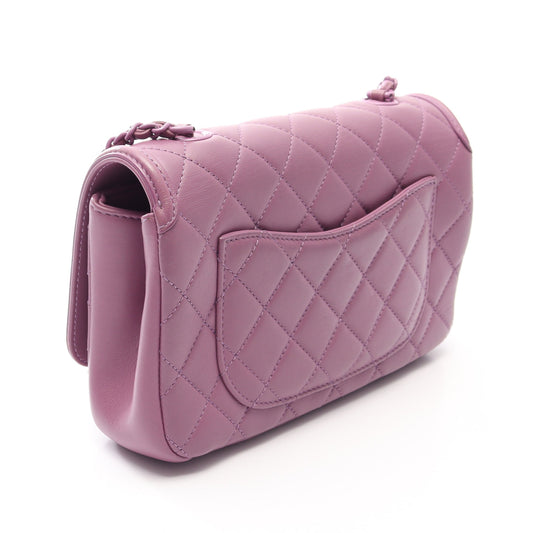 CCフィリグリー マトラッセ パープル金具 チェーンショルダーバッグ レザー パープル シャネル バッグ CHANEL