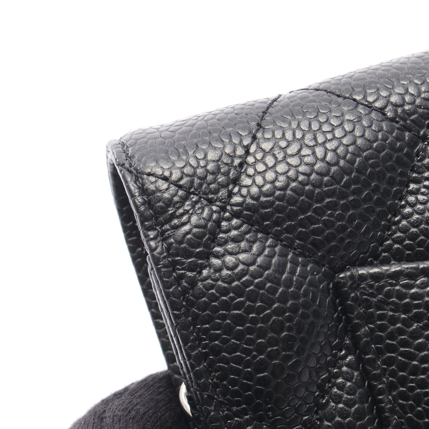 マトラッセ チェーンウォレット キャビアスキン ブラック シルバー金具 シャネル バッグ CHANEL