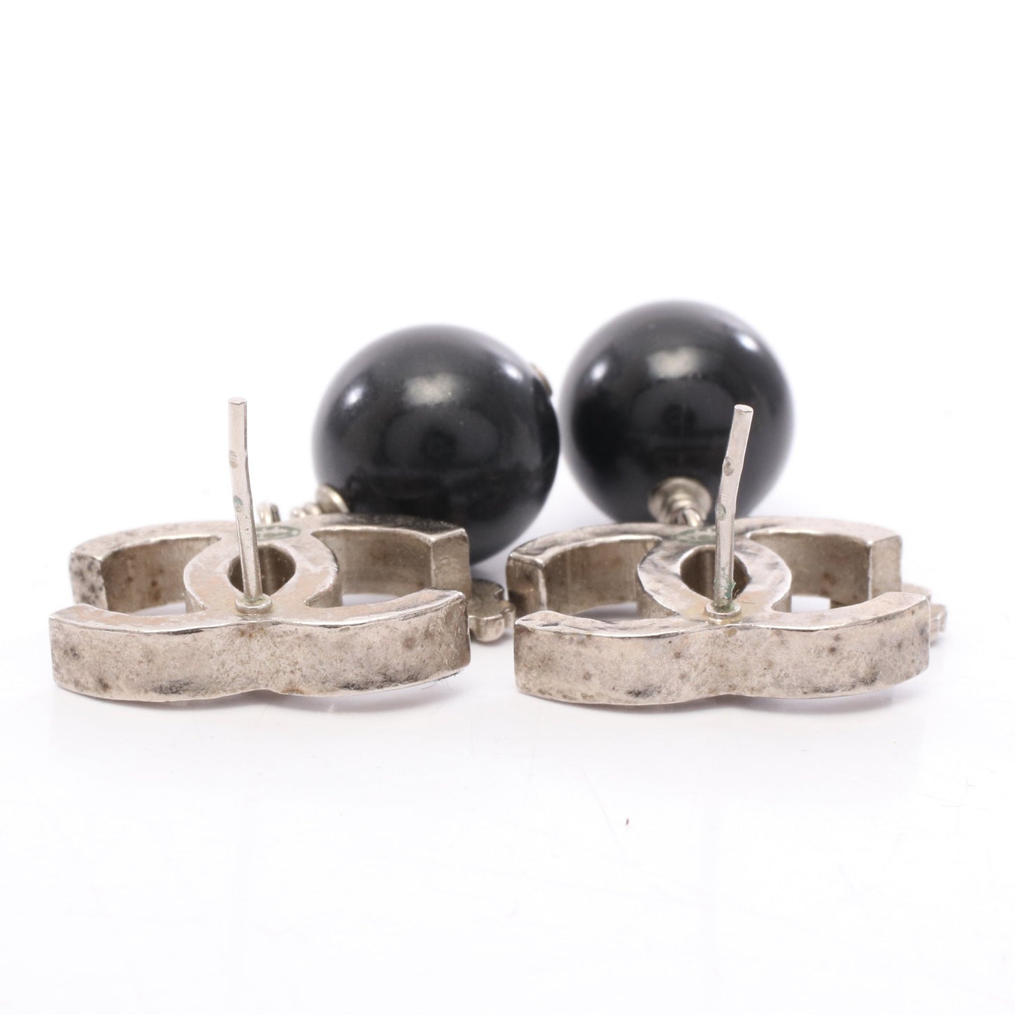 ココマーク ピアス メッキ レジン ブラック B13K シャネル アクセサリー CHANEL