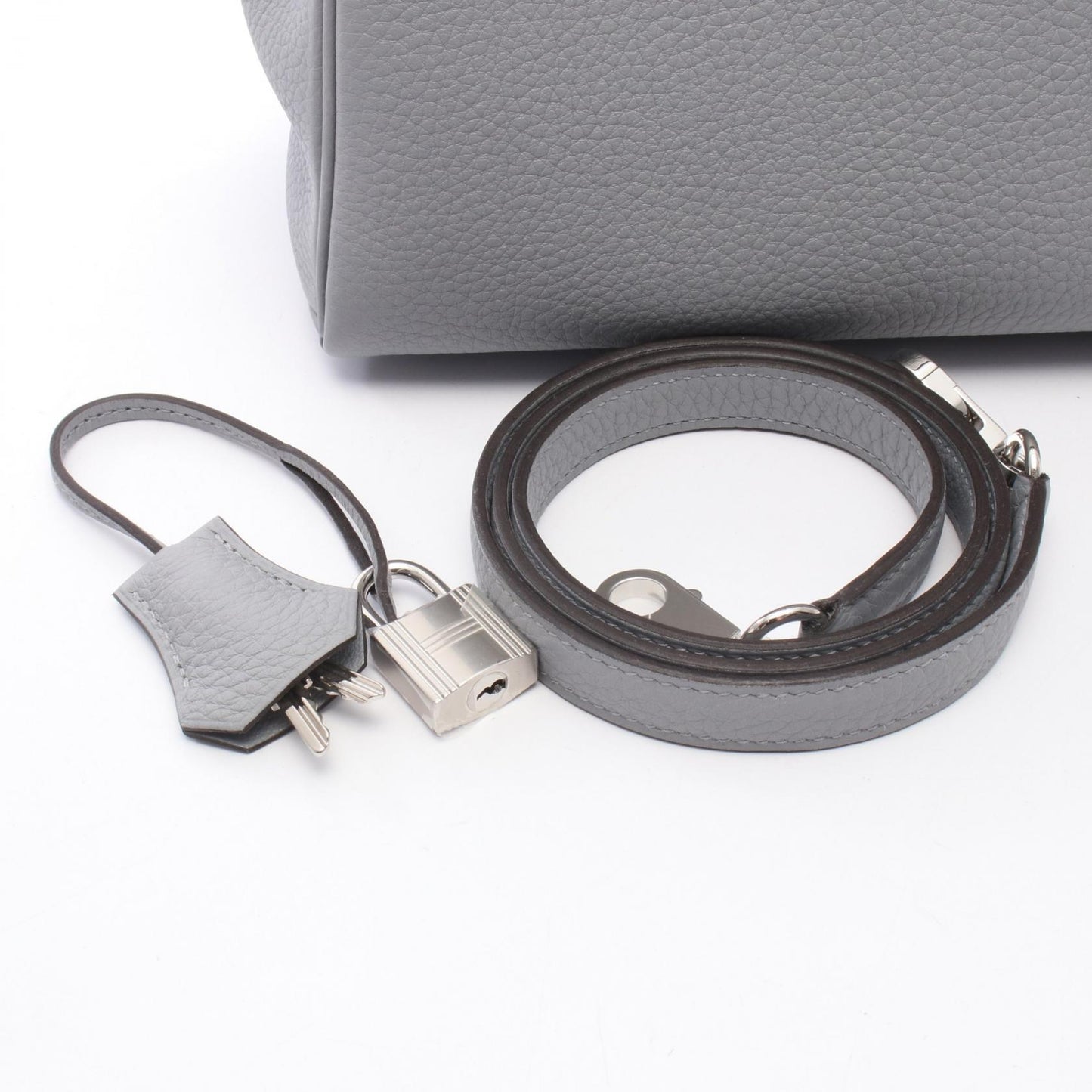 ケリー25 グリパンタン 内縫い 2WAY ハンドバッグ トゴ グレー シルバー金具 G刻印 エルメス バッグ HERMES