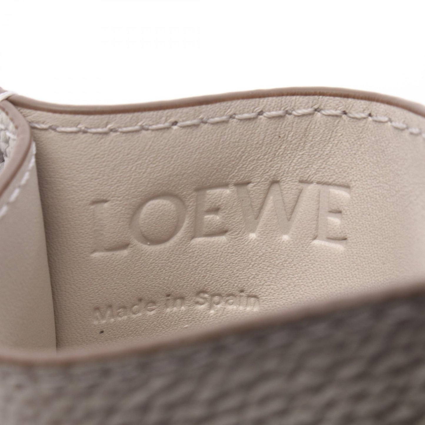 アナグラム プレーン カードホルダー カードケース レザー ライトベージュ ロエベ 財布・小物 LOEWE