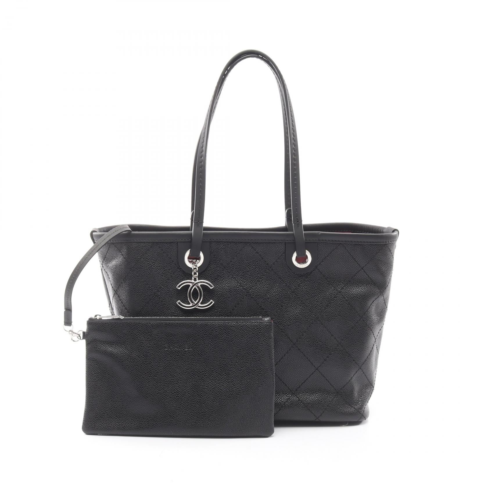 本物 シャネル CHANEL オンザロード ワイルドステッチ ショルダーバッグ トートバッグ キャビアスキン レザー ベージュ Wild Stitch バッグ 中古・ オンザロード ワイルドステッチ ショルダーバッグ トートバッグ