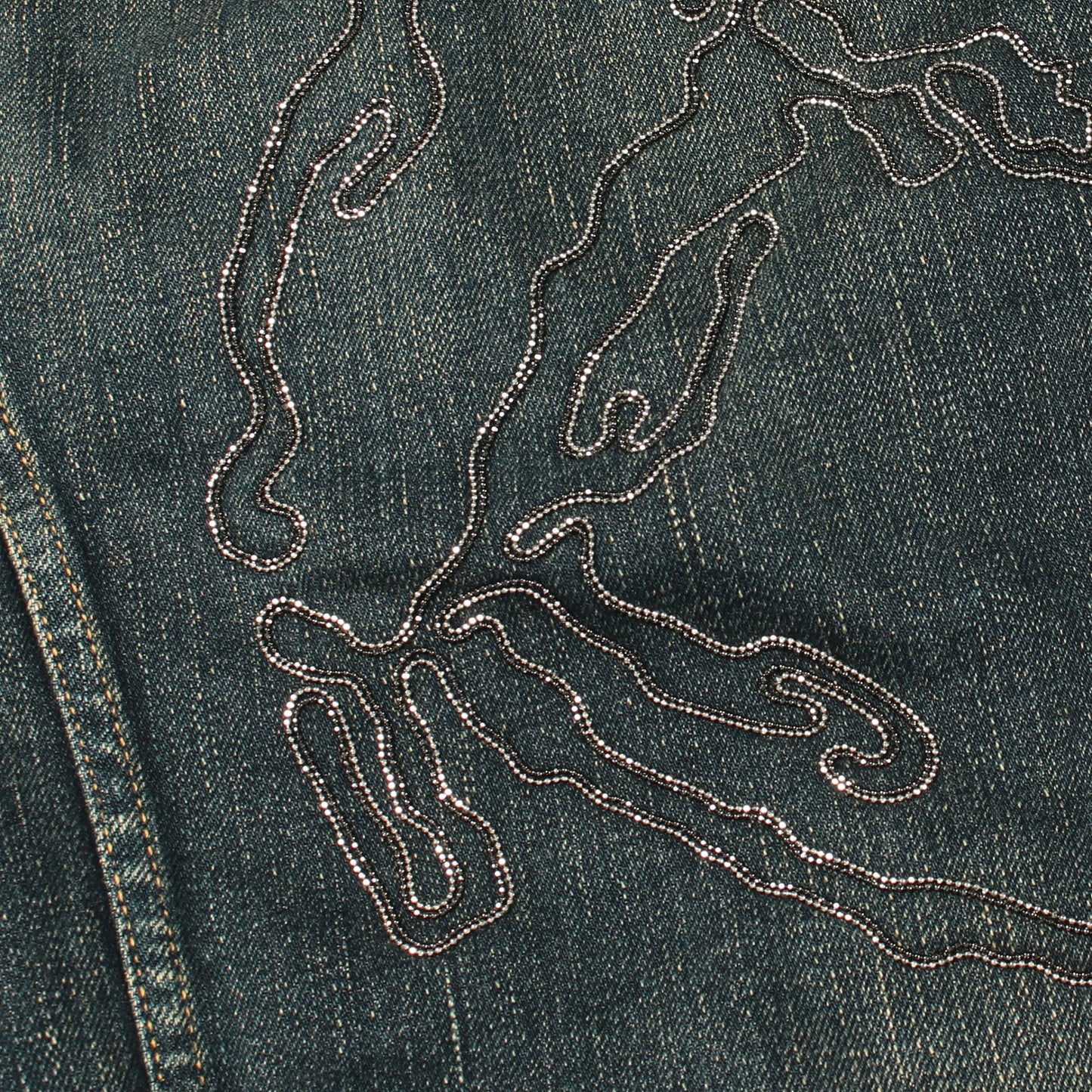 DEAD RAT デニムジャケット コットン インディゴブルー サンローランパリ アウター SAINT LAURENT PARIS