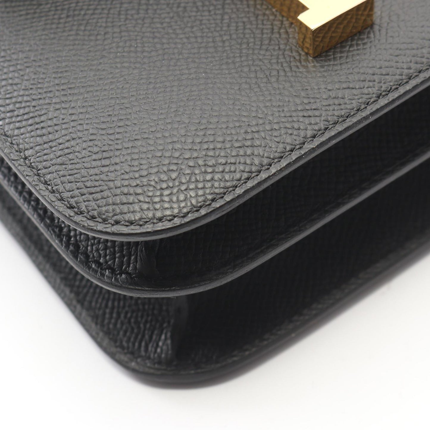 コンスタンス3 ミニ ショルダーバッグ ヴォーエプソン ブラック ゴールド金具 G刻印 エルメス バッグ HERMES