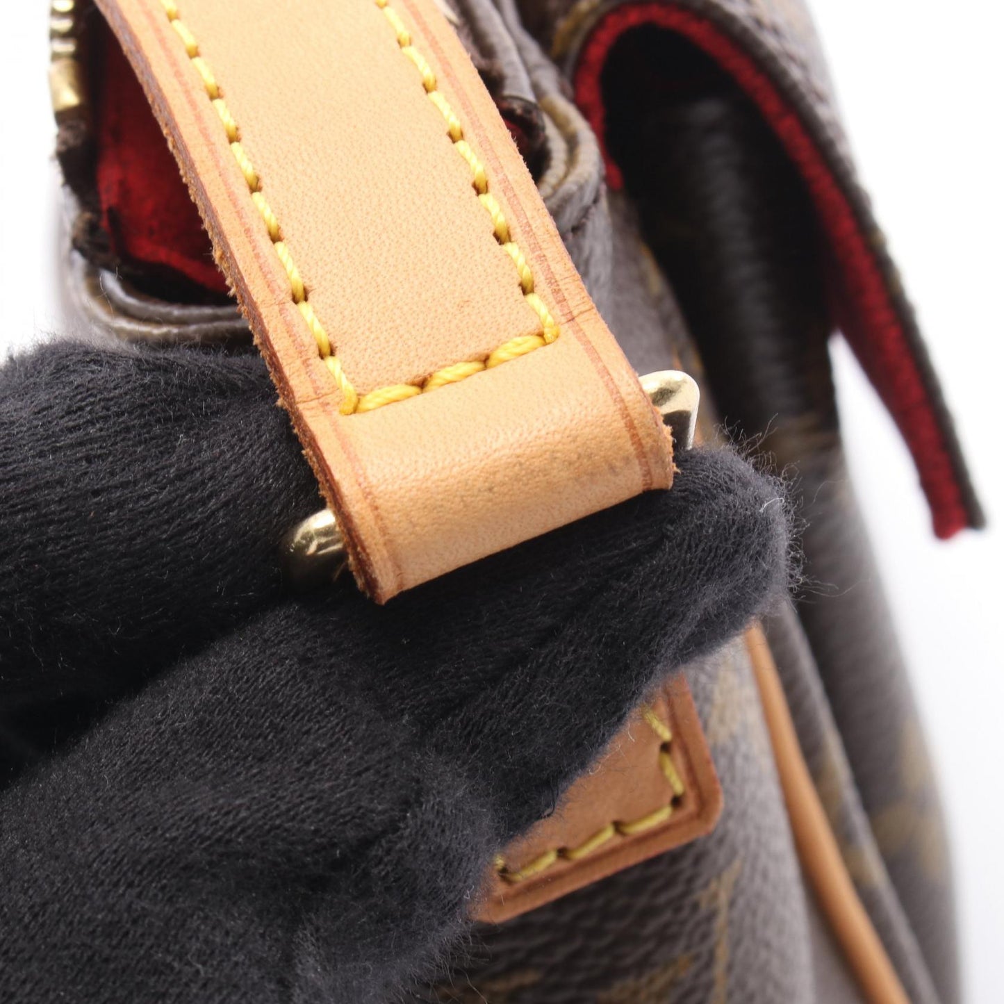 ヴィバシテPM モノグラム ショルダーバッグ PVC レザー ブラウン ルイヴィトン バッグ LOUIS VUITTON